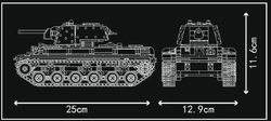 American medium tank M4 Sherman Mould King 20024 - Military - kopie