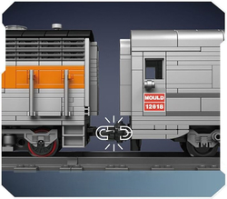 Dieselová lokomotiva EMD F7 s vagonem Mould King 12018 - World Railway