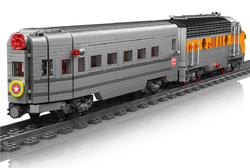 Dieselová lokomotiva EMD F7 s vagonem Mould King 12018 - World Railway