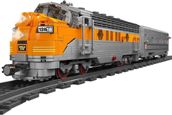 Dieselová lokomotíva EMD F7 s vagónom R/C Mould King 12018 - World Railway